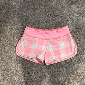 Pink and White Women's Shorts